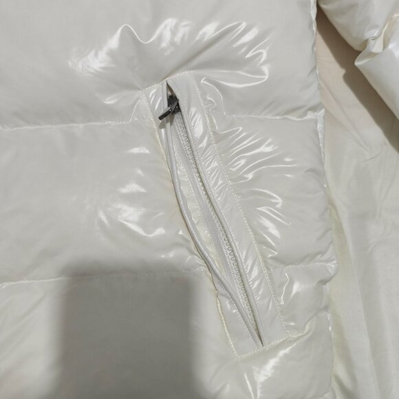 Moncler White Glossy Down Jacket - Picture 7 of 13